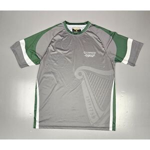 GUINNESS Beer Soccer Jersey Mens XL. Irish‎ Green & Grey Signature Performance